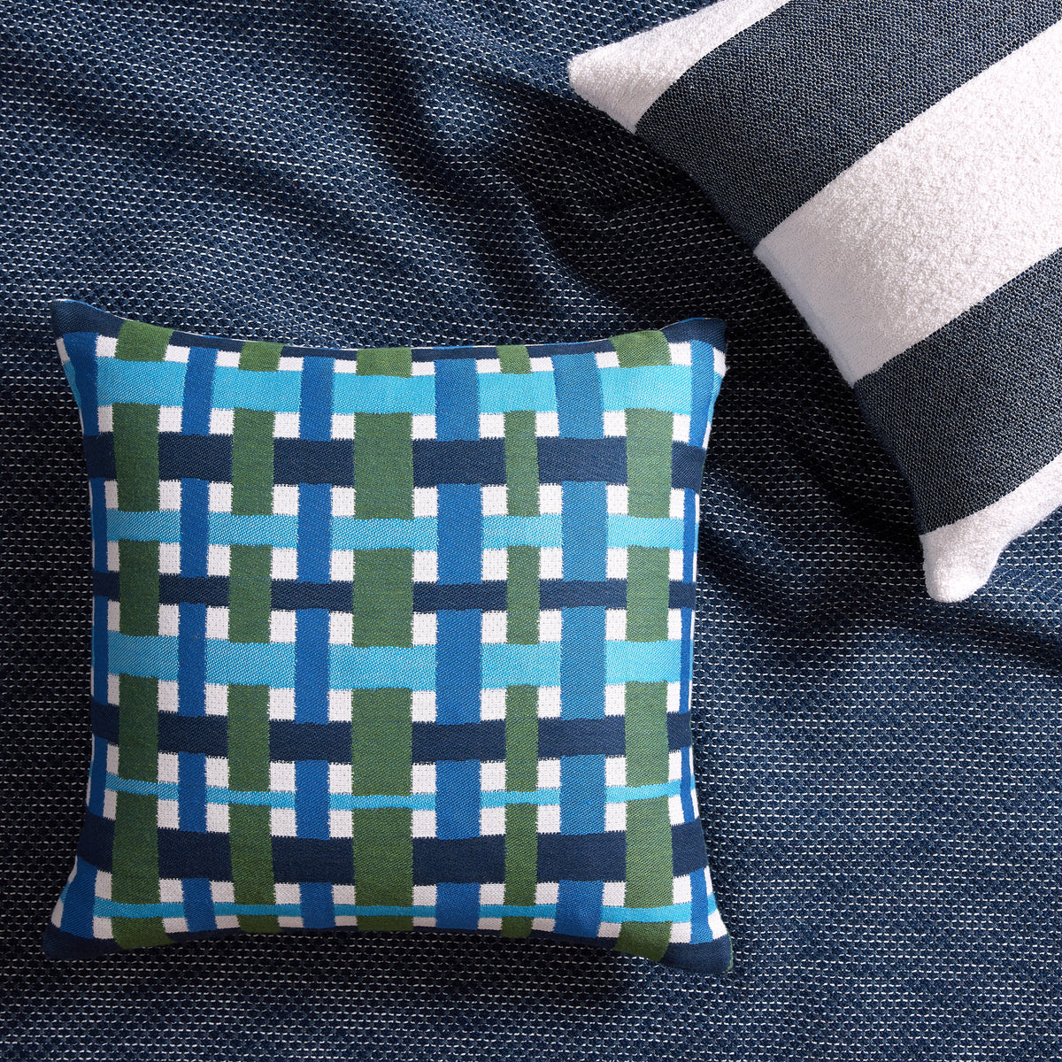 Basket Plaid Sunbrella® Pillow