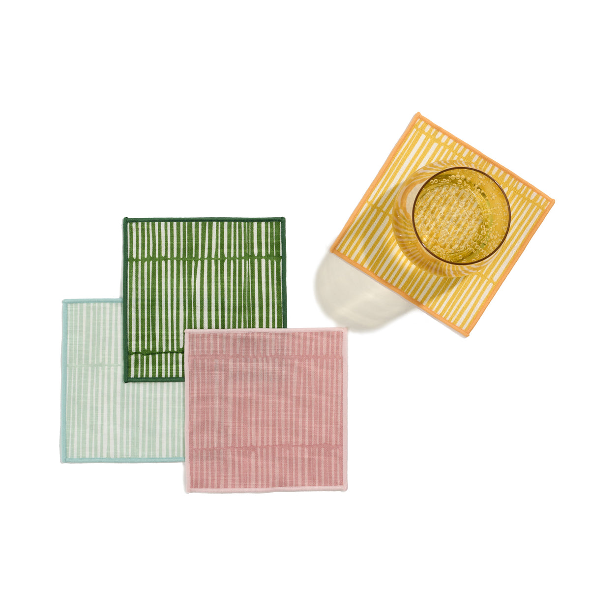 Cabana Linen Cocktail Napkin Set - Bright Mix