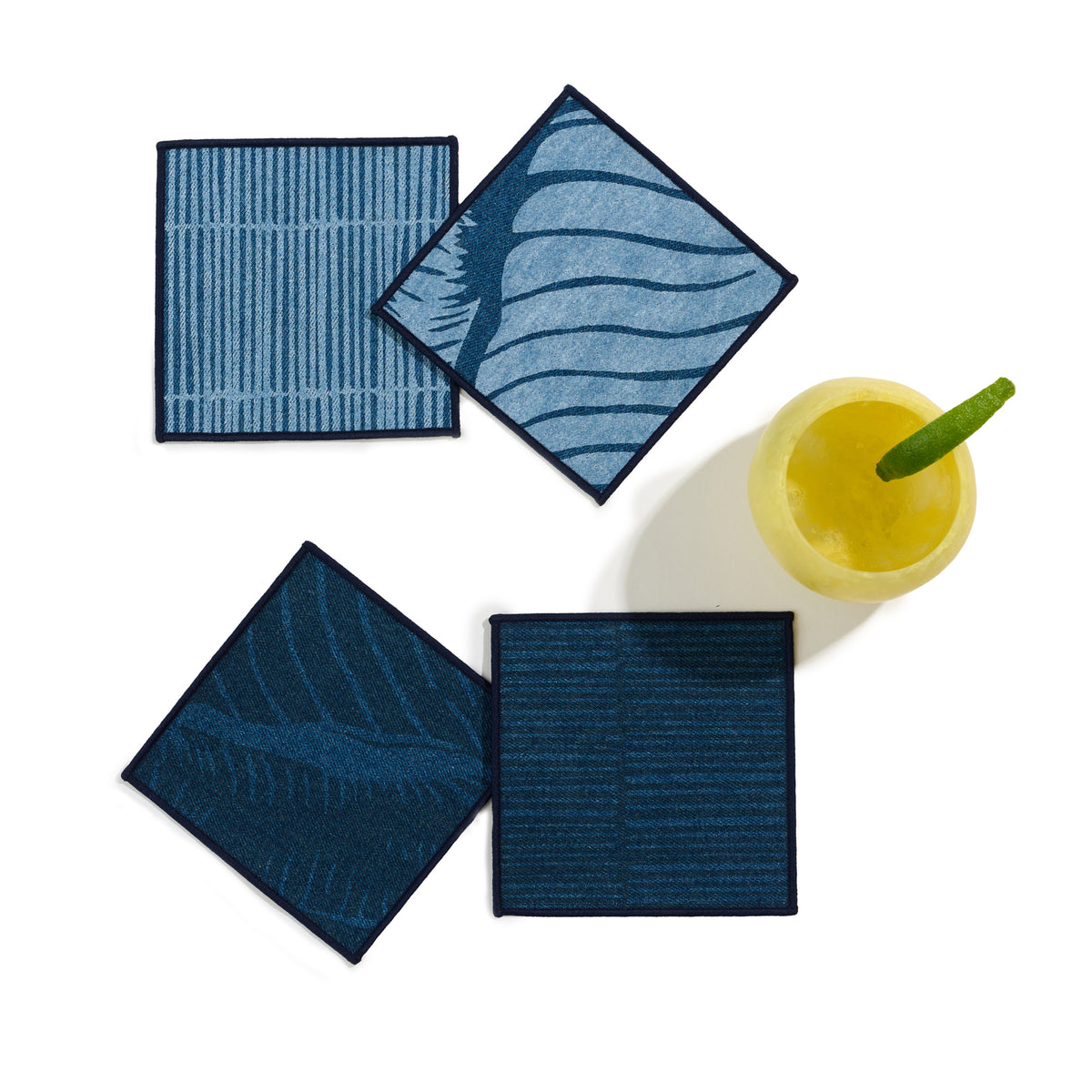 Denim Cocktail Cocktail Napkin Set