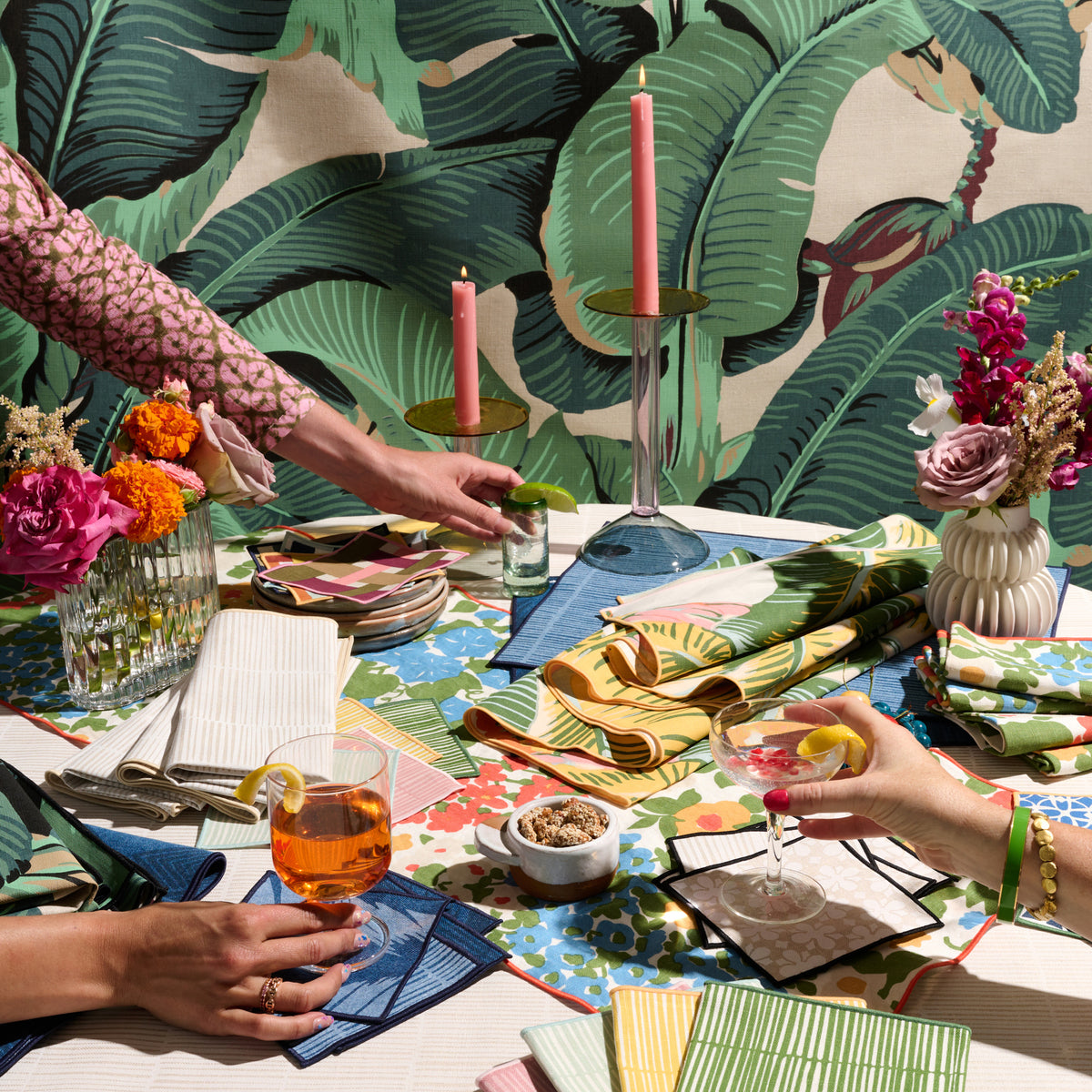 Martinique® Linen Table Runner - Green