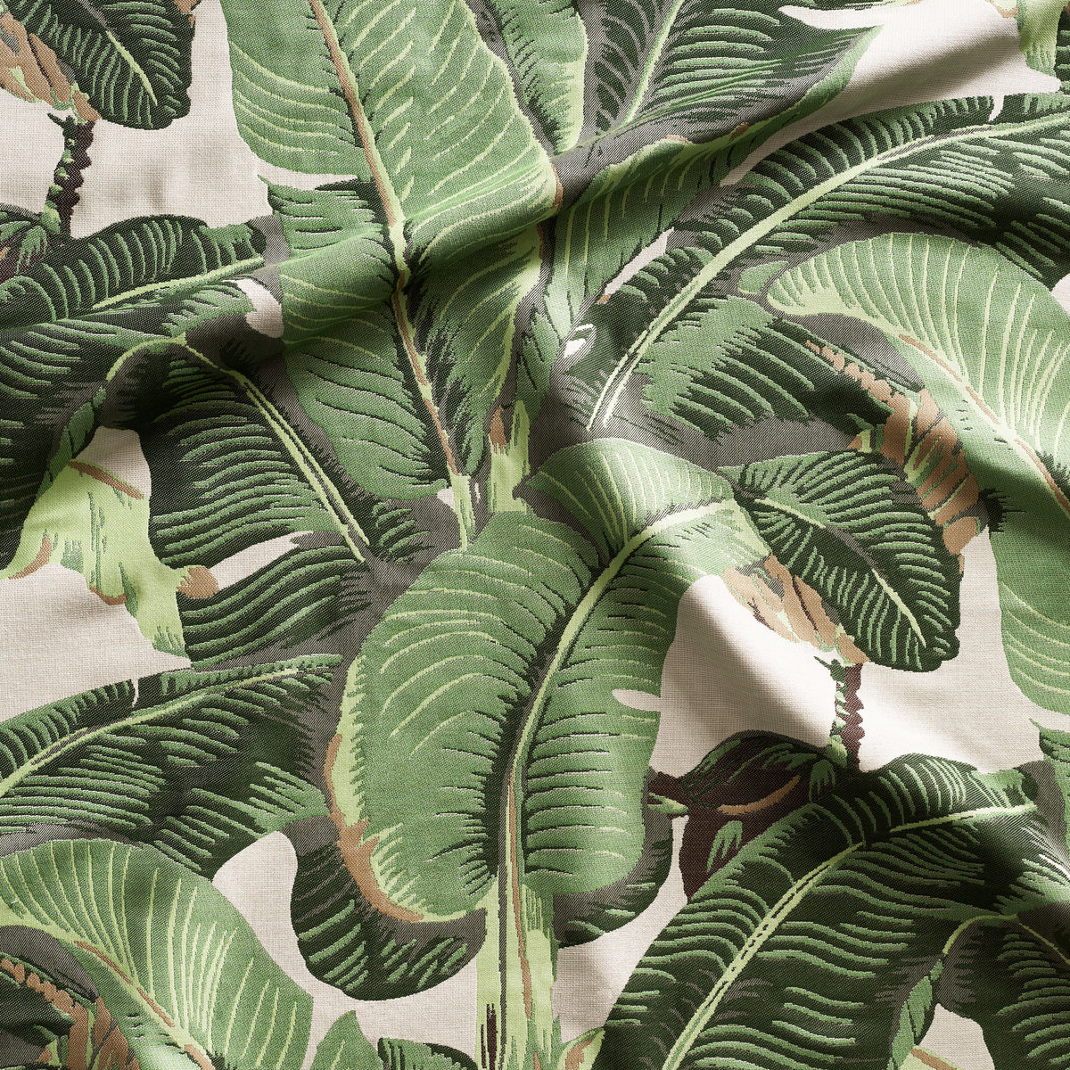 Tristan Leaf Green Tropical Drapery Fabric by Richloom Platinum